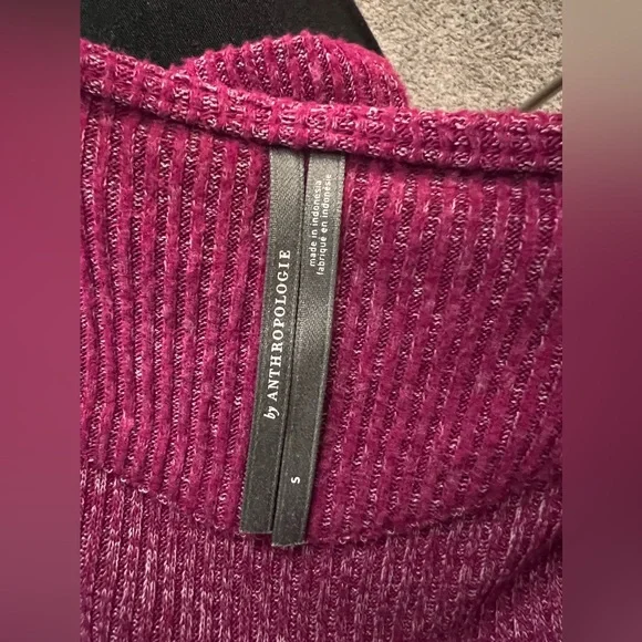 Anthropologie $98 NWOT Plum Laced Balloon Sleeve  Sweater Blouse Size Small - Picture 8 of 12